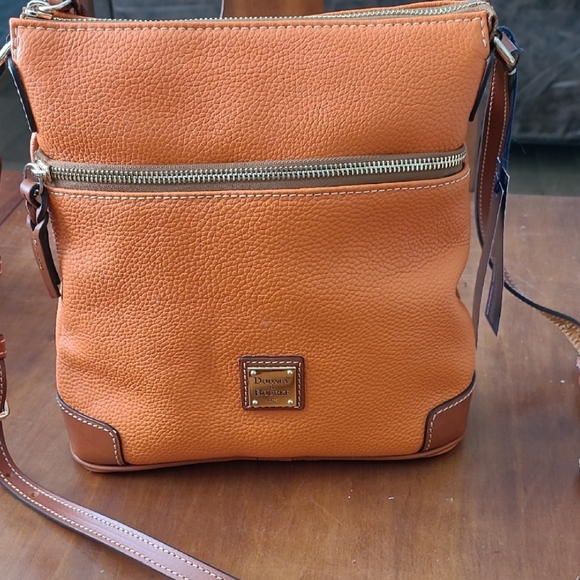 Dooney & Bourke Orange Leather Crossbody Bag - Picture 2 of 10